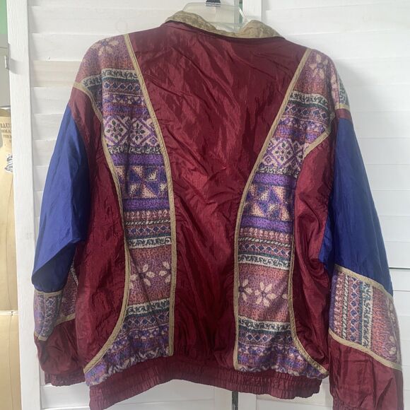 Vintage Athletic Works 2 Pc Set Jogger Parachute Pants Windbreaker Women's Large - Picture 7 of 12